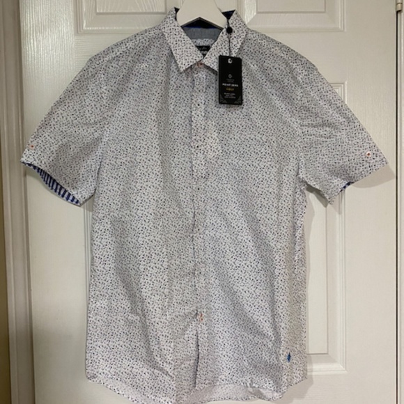 Point Zero Short-Sleeve Printed Button Down Shirt - Picture 1 of 1